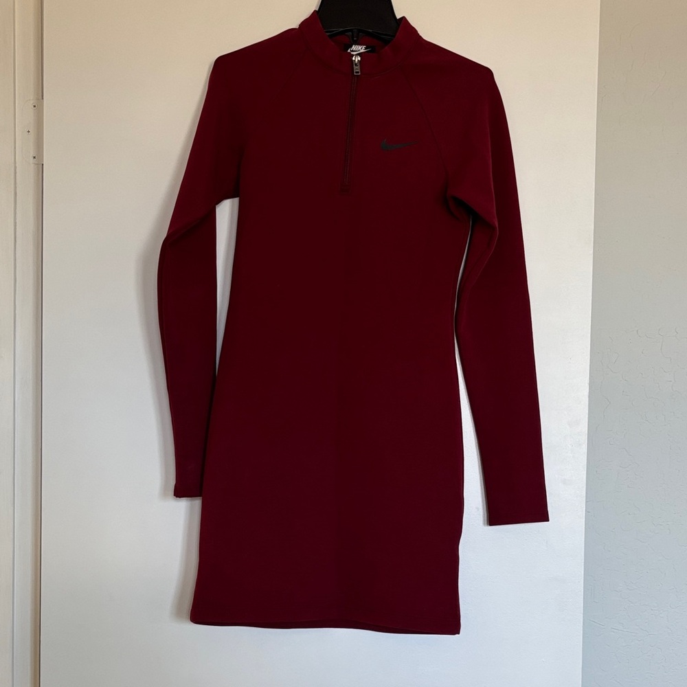Nike Women's Burgundy Long Sleeve Dress